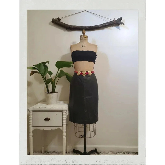 Vintage Magenta Gold Art Deco Glam Hook Woven Belt - Picture 2 of 2